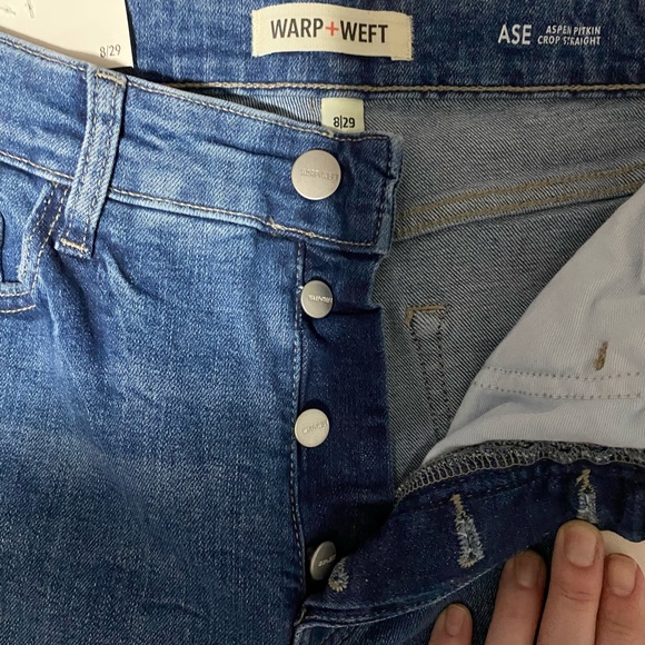 Warp + Weft Aspen Pitken crop straight jeans NWT (sz 29) - Picture 2 of 5
